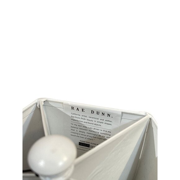 Rae Dunn Desk Organizer "Create""Draw""Color"6 Compartments White Metal Hexagon - Picture 6 of 6